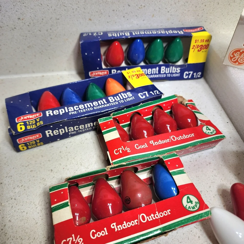 Vintage Christmas Light Bulbs Set Of 45 Replacement Bulbs